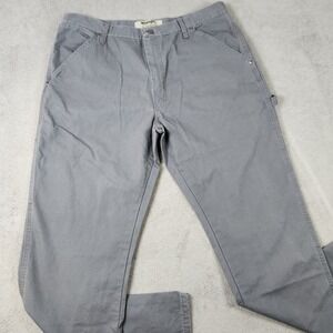 Wrangler Authentics Carpenter Pants Mens 36x34 Gray 100% Cotton NWT 10ZM400RG